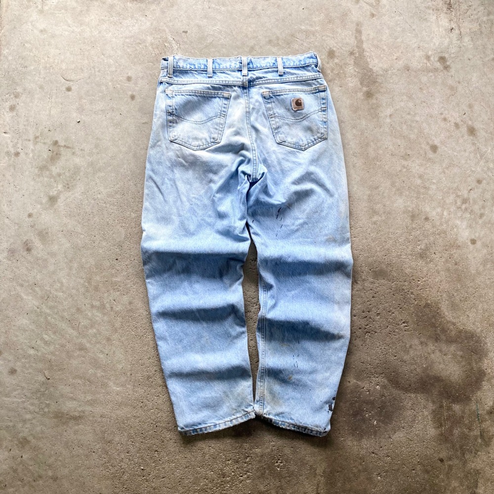 Y2K carhartt baggy light wash denim jeans